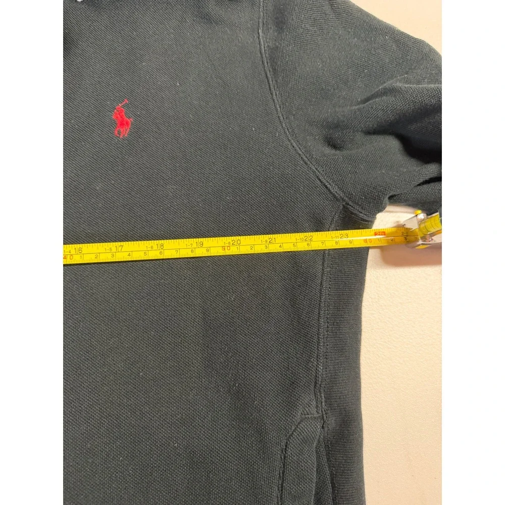 Polo Ralph Lauren Mens XL Black Full Zip Pique Track‎ Jacket Red Pony Logo